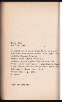 R. L Stine: Mlčení noci