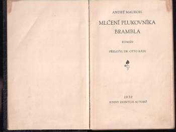 André Maurois: Mlčení plukovníka Brambla