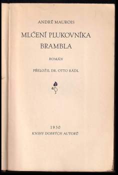 André Maurois: Mlčení plukovníka Brambla