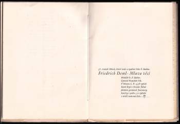 Friedrich Deml: Mluva věcí