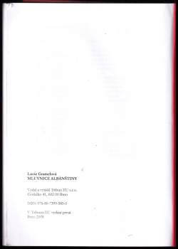 Lucie Gramelová: Mluvnice albánštiny