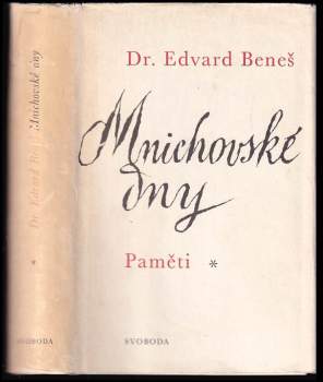 Edvard Beneš: Mnichovské dny