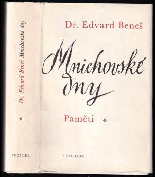 Edvard Beneš: Mnichovské dny