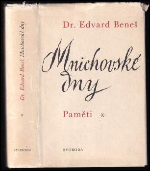 Edvard Beneš: Mnichovské dny