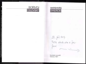 Bořivoj Čelovský: Mnichovský syndrom