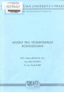 Modely pro vícekriteriální rozhodování