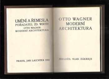 Otto Wagner: Moderní architektura. Kniha třetí