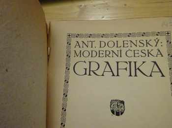 Antonín Dolenský: Moderní česká grafika - PODPIS arch. Adolfa Beneše