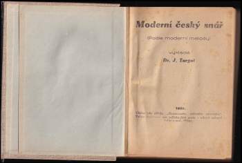 J Turgot: Moderní český snář