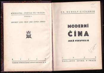 Rudolf Cicvárek: Moderní Čína