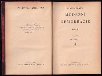 James Bryce Bryce: Moderní demokracie