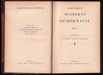 James Bryce Bryce: Moderní demokracie