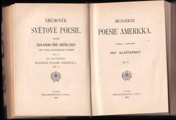 Moderní poesie americká 1 + 2 KOMPLET SVÁZÁNO V JEDNOM SVAZKU