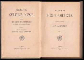 Moderní poesie americká 1 + 2 KOMPLET SVÁZÁNO V JEDNOM SVAZKU