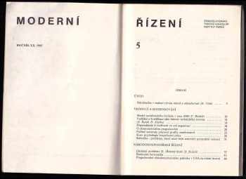 Moderní řízení,  Ročník XX 5/85