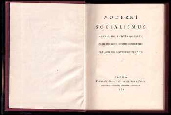 Ludwig Quessel: Moderní socialismus