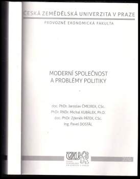 Moderní společnost a problémy politiky