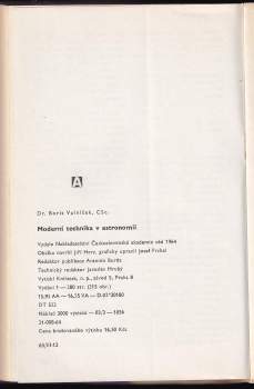 Boris Valníček: Moderní technika v astronomii