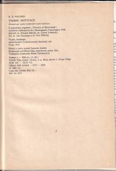 K. B Madsen: Moderní teorie motivace