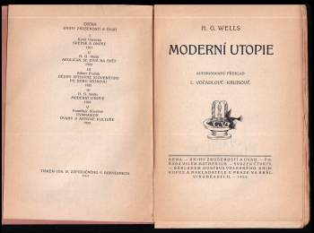 H. G Wells: Moderní utopie