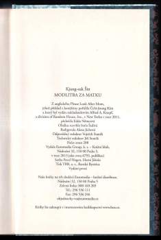 Kjŏng-suk Sin: Modlitba za matku