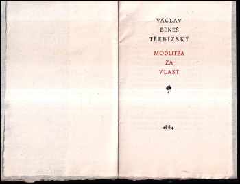 Václav Beneš-Třebízský: Modlitba za vlast