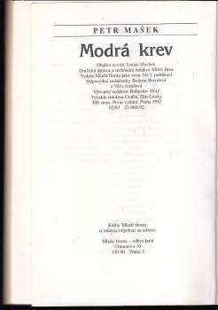 Petr Mašek: Modrá krev