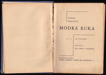 Edgar Wallace: Modrá ruka