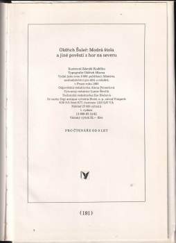 Oldřich Šuleř: Modrá štola a jiné pověsti z hor na severu