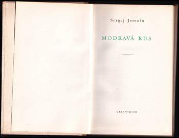 Sergej Aleksandrovič Jesenin: Modravá Rus