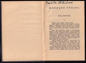 Milada Matulová: Modravé výšiny