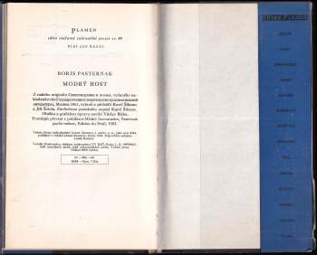 Boris Leonidovič Pasternak: Modrý host