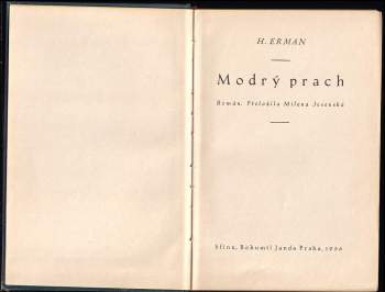 H Erman: Modrý prach