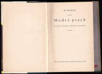 H Erman: Modrý prach