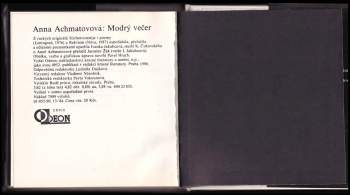 Anna Andrejevna Achmatova: Modrý večer