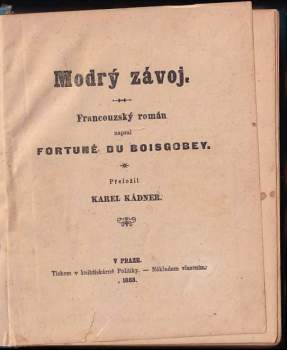 Fortuné Du Boisgobey: Modrý závoj