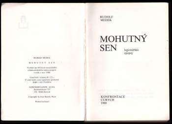 Rudolf Medek: Mohutný sen
