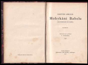 Gaston Leroux: Mohykáni Babelu