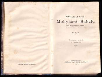 Gaston Leroux: Mohykáni Babelu