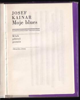 Josef Kainar: Moje blues