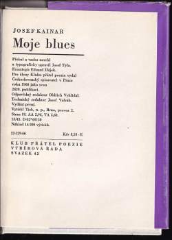 Josef Kainar: Moje blues
