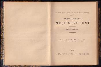 Marie Louise von Wallersee-Larisch: Moje minulost