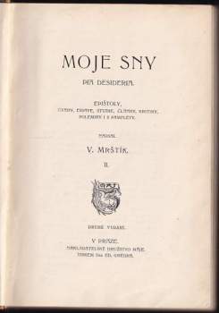 Vilém Mrštík: Moje sny