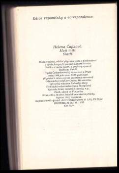 Helena Čapková: Moji milí bratři