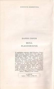 Daniel Defoe: Moll Flandersová