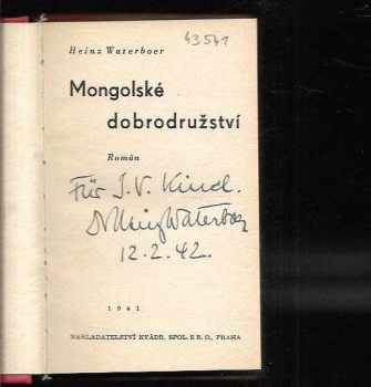 Heinz Waterboer: Mongolské dobrodružství : Das Mongolische Abenteuer : román