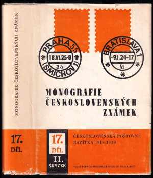 Monografie československých známek. Díl 17, sv. 2, Československá poštovní razítka. Popřevratová razítka 1918 - 1920