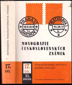 Monografie československých známek Díl 17, sv. 2, Československá poštovní razítka 1919-1939.