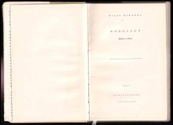 Milan Kundera: Monology