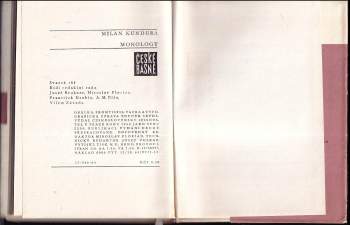 Milan Kundera: Monology